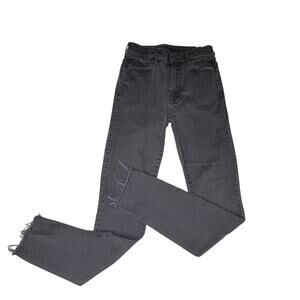 Mother Stunner Zip Ankle Step Fray High Waist Skinny Jeans Not Guilty 25